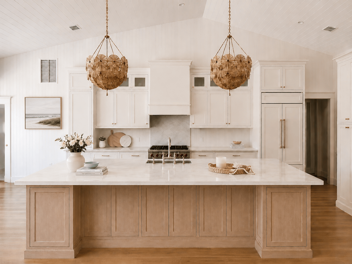 Custom designed kitchen with island